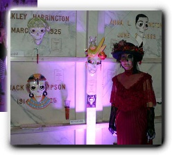 Day of the Dead masks and Mary