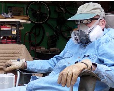 Bill smoking the kiln